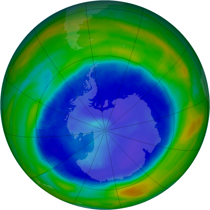 Antarctic ozone map for 02 September 1998